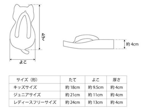 一歩 NYARAGETA-1 にゃらげたキュート（台カラー：ホワイト） ※鼻緒の色はお選びいただけます。色選択時にご希望の鼻緒の色をお選びください。かわいいにゃんこシルエットの「にゃらげたキュート」は、足にやさしいクッション性とソフトな布鼻緒の組み合わせで、自分で鼻緒の調整や交換をしていただけます。洋服やお部屋の模様替えに合わせるなど、お好みで履物もイメージチェンジできます。初めてでも痛くない足に合わせる鼻緒足指に負担の少ない特殊製法の布鼻緒を、ご自分で簡単に長さ調整していただけますので、足にフィットする心地良いサイズで履いていただけます。水にぬれても大丈夫にゃらげたは室内だけでなく外履きにもご利用いただけます。独立気泡発砲スポンジ製の台には水が染込みまず、汚れたら鼻緒を外して水で丸洗いしていただいて構いません。※金属たわしや硬いブラシなどのご使用はお控えください。紙芯を使わず柔らかい芯材とメッシュ生地で仕上げた鼻緒も手洗い可能です。中性洗剤を使って押し洗いし、軽く水を押し出して陰干ししてください。※まれに色落ちする場合があります。鼻緒を自分で交換できます鼻緒は簡単に交換できます。（慣れれば１～3分）。洋服を着替えたりお部屋の模様替えをするように、にゃらげたもイメージチェンジを楽しめます。 急な雨やビーチで濡れても、替え鼻緒を持っていけば外出先で交換することができます。他カラーは「NYARAGETA-2」「NYARAGETA-3」「NYARAGETA-4」「NYARAGETA-5」「NYARAGETA-6」に掲載しております。※この商品はご注文後のキャンセル、返品及び交換は出来ませんのでご注意下さい。※なお、この商品のお支払方法は、前払いにて承り、ご入金確認後の手配となります。 サイズ／スペック