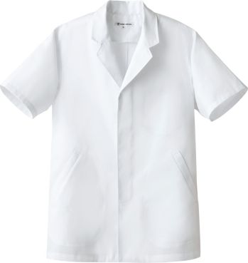 厨房・調理・売店用白衣 半袖白衣 セブン（白洋社） AA312-6 コート（男性用） 食品白衣jp