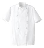 厨房・調理・売店用白衣半袖コックコートAA412 