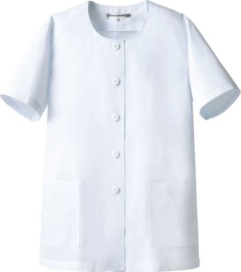 厨房・調理・売店用白衣 半袖白衣 セブン（白洋社） AA747-8 半袖コート 食品白衣jp