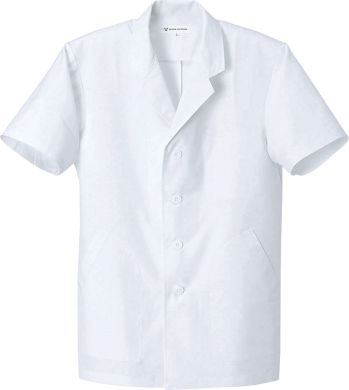 食品工場用 半袖白衣 セブン（白洋社） AA801 半袖コート 食品白衣jp
