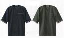 セブン（白洋社） EH3320 ダボシャツ（兼用） 1着で和を演出できる便利なアイテム。素材感や色合いが、そこはかとなく日本的。活動的で扱いやすい、和風ユニフォームの進化形。織り組織が美しいすだれ織りの生地を使ったシャツスタイルのユニフォームです。1枚着るだけで和の雰囲気を醸し出すことができ、着付けやメンテナンスも手間いらず。きものや割烹着以上に幅広い場面で使える、新たな可能性を感じさせる商品です。半袖のダボシャツです。身頃はすだれ織という表情のある生地で作成しています。ポケット口、袖口にはちり緬の縞柄プリント生地でアクセントを付けたものになっています。左胸にはポケットを付けました。※注意:この商品は洗濯方法によっては多少色落ちや縮みがおこることがあります。タンブラー乾燥及び漂白剤の使用はお避けください。 ※この商品はご注文後のキャンセル、返品及び交換は出来ませんのでご注意下さい。※なお、この商品のお支払方法は、先振込（代金引換以外）にて承り、ご入金確認後の手配となります。