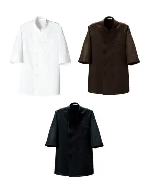 5分袖コックシャツ