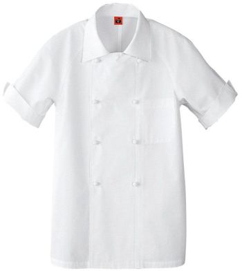 厨房・調理・売店用白衣 半袖コート セブン（白洋社） QA7341 半袖コート 食品白衣jp