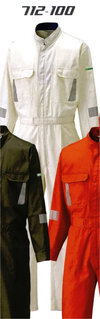 ツナギ ツナギ・オーバーオール・サロペット 日の丸（ソルディ） 712-100 反射素材続服 作業服JP