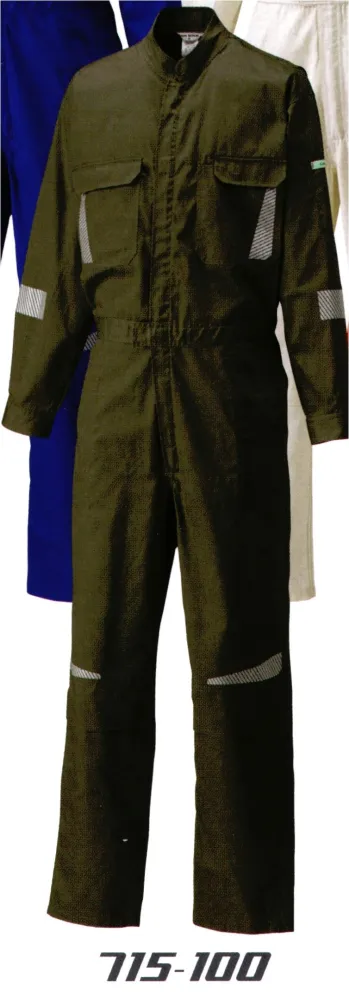 ツナギ ツナギ・オーバーオール・サロペット 日の丸（ソルディ） 715-100 反射素材続服 作業服JP