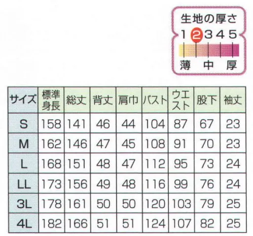 日の丸 3-001 続服（910-05） ホワイトアロー サイズ／スペック