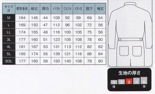 日の丸 30 続服 ※「5L」、「B3L」サイズは、販売を終了致しました。 サイズ／スペック