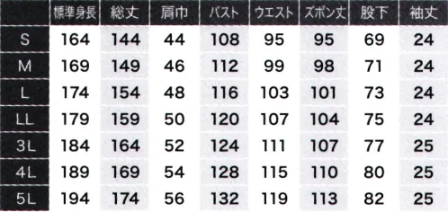 日の丸 8310-010 続服 タフでミリタリーテイストなストレッチリップストップツナギ裂けにくさ･丈夫さが特徴のリップストップ素材を使用。デザイン性が高いタックボタン、ウエスト内部のアジャスターやクライミングカットなど作業性にも優れたツナギです。 サイズ／スペック