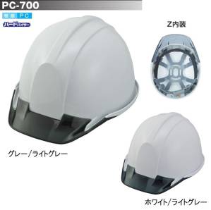 PC-700Z型ヘルメット(ライナー付/Z内装)(フェイスシールド無し)