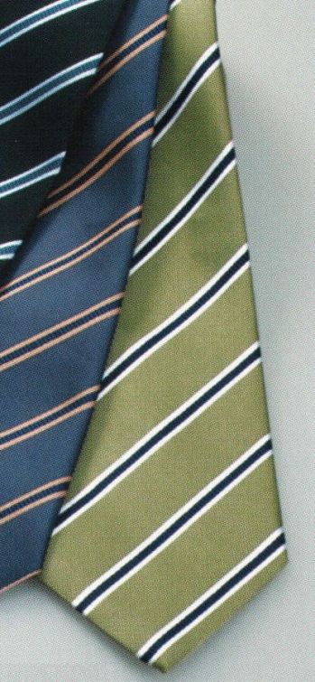 ハネクトーン 31452 メンズネクタイ（ピンドットストライプ/グリーン系） 細かく繊細な点模様織りをベースに、独特な深みのある表面感に。すっきりしたストライプ配色ながら、華やかな印象。