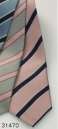 ハネクトーン 31470 メンズネクタイ（スモールポイントストライプ/ピンク系） 小さく丸い点模様をベース織りにした、織りの異なる太・細のストライプ柄。それぞれのアクセントカラーで、胸元を多彩に演出。