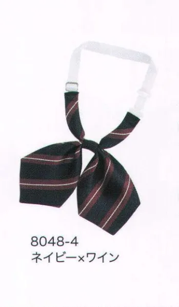 オフィスウェア リボン・タイ・アスコット ハネクトーン 8048-4 リボンタイ（エコジンメストライプ） 事務服JP
