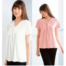 事務服JP オフィスウェア カットソー ハネクトーン WP323 半袖ツイストVネックT