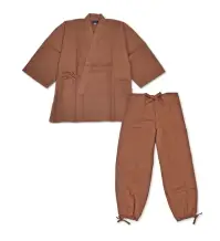 伊田繊維 3003 本柿渋染作務衣（LL）