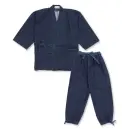 祭り用品jp 祝着・神職・寺用 作務衣・ジンベイ 伊田繊維 5288 カイハラデニム・11オンス　バイオウォッシュ作務衣[改]