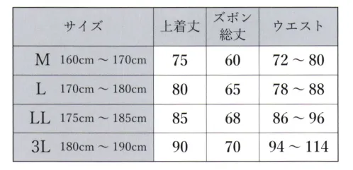 伊田繊維 1119 クールマックスサッカー甚平（3L） クールマックス®のテクノロジーにより吸汗速乾性に優れ、ドライな着心地と清涼感の有るさわやかなサッカー織物で、軽くてサラリとした肌触りです。ポリエステル100％ですので取扱いが楽で機能性に優れています。 サイズ／スペック