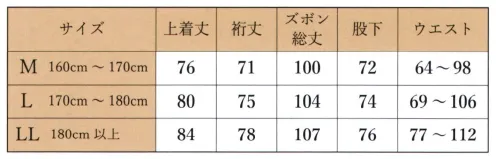 伊田繊維 1122 シルクライク紬作務衣（裏地付） 優雅な光沢やしなやかな肌触り、紬織物の素朴感、まるでシルクの様なポリエステル素材の作務衣です。ポリエステル100％ですので、取扱が楽です。※この商品はご注文後のキャンセル、返品及び交換は出来ませんのでご注意下さい。※なお、この商品のお支払方法は、先振込（代金引換以外）にて承り、ご入金確認後の手配となります。 サイズ／スペック