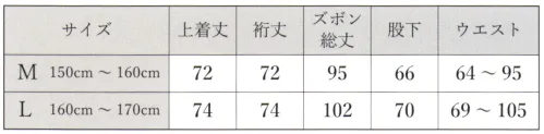 伊田繊維 3033 女性綿入キルト作務衣（綾織） 「IKISUGATA」女性用の冬の作務衣の決定版。これ一枚で寒い冬の季節をぬくぬく過ごせます。薄めの綿入れキルトでシルエットを崩さず、暖かさを確保した冬のくつろぎ作務衣です。袖・裾はゴム式、ズボンには両脇にポケットがついていて機能性も抜群。表地は丈夫な綾織の生地を使い、裏地にはカラーを変えた映える色を用いています。 ※上下セットです。 ※この商品はご注文後のキャンセル、返品及び交換は出来ませんのでご注意下さい。※なお、この商品のお支払方法は、先振込（代金引換以外）にて承り、ご入金確認後の手配となります。 サイズ／スペック