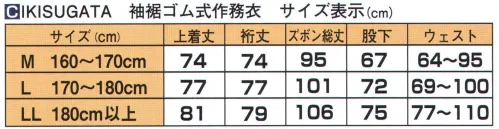 伊田繊維 5022 袖・裾ゴム式T/Cバーバリー織作務衣(3L) シワになりにくく、汚れにくい。作業に適した薄手の袖・裾ゴム式作務衣T/C（テトロンコットン）のため、シワになりにくく、汚れにくく、さらに乾きやすいという使い勝手の良さが特徴の袖・裾がゴム式タイプの作務衣です。バーバリー織は緻密で、手触りがよく、なめらかで、光沢に富む高級感のある織物です。比較的薄手の作務衣なので、春～秋に作業着として着用されるのには最適な作務衣です。 お寺のご住職や、書道や陶芸、水回りの仕事などをされる方からのご要望を実現しました。 サイズはM、L、LL、3Lサイズの4種類。袖をたくし上げる事もでき、洗濯も容易なので、作業着として寺社仏閣の方からも引き合いの多い作務衣です。※この商品はご注文後のキャンセル、返品及び交換は出来ませんのでご注意下さい。※なお、この商品のお支払方法は、先振込（代金引換以外）にて承り、ご入金確認後の手配となります。 サイズ／スペック