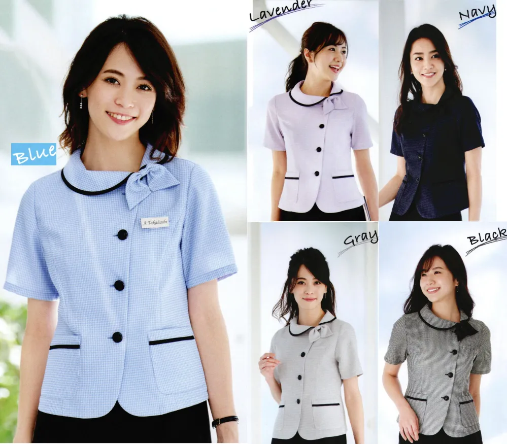 シャツ ブラウス 事務服 医療事務 制服 ユニフォーム サーヴォ Servo 半袖オーバーブラウス GOBL-2502 おしゃれ かわいい 病院 60gobl-1804-1.jpg