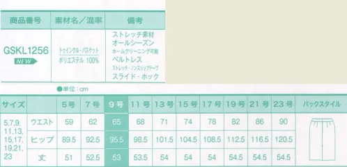 サーヴォ GSKL1256 タイトスカート きちんとかわいい「プチ・フォーマル」。見た目のフォーマルさからは、想像できないような軽さと着心地。細部にまでこだわったクオリティの高い仕立てとデザインは、自然で快適な着こなしと、女性らしいかわいらしさを叶えてくれる。 フォーマルなのに、軽くて動きやすい、きちんとしてるのに楽ちん。 ■きちんとの理由 -美の追求-  ■楽ちんの理由 -動きやすさの追求- サイズ／スペック