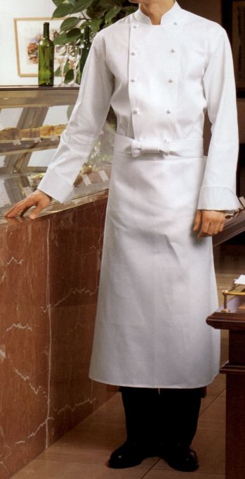 厨房・調理・売店用白衣 エプロン サーヴォ WAP-004 コックエプロン（男女兼用） 食品白衣jp