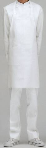 厨房・調理・売店用白衣エプロンWBAP-002 