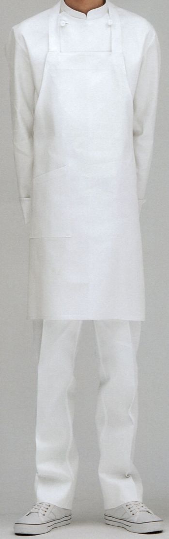 厨房・調理・売店用白衣 エプロン サーヴォ WBAP-002 胸あてエプロン（男女兼用） 食品白衣jp