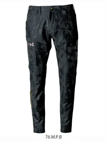 アイズフロンティア 3853S 吸水速乾A.D. ストレッチジョガーパンツ（生産数量限定品） 吸水速乾A.D. ストレッチジョガーパンツ（生産数量限定品）※この商品につきましては、在庫のある場合でもご注文後3～4日後の出荷が最短となります。予めご了承のほどよろしくお願いいたします。Destination of exploration…飽くなき探求の果てにたどり着いた一つのかたち。その洗練されたスタイリッシュモデルに秘められたポテンシャルが今覚醒する特徴・溶剤浸透加工による快適な吸水速乾性能を発揮し更なる快適感アップを実現。・ポリウレタン糸を使用し、伸長率タテ約26％・ヨコ約15％、伸長回復率（1時間後）約87％の適度な全方向ストレッチ性能を有し、ストレスのない快適な動き易さと安定感のあるシルエットキープを実現。・春夏シーズンを前提に開発された素材も一般基準を大きく凌ぐ引裂き強さ（タテ約19N・ヨコ約26N）を実現。・抗ピリング性能や抗スナッグ性能、表面摩擦強さ等その他各項目も高い数値を測定した高堅牢性モデル。・着用時やお洗濯後のシワも少なく、手間いらずのイージーメンテナンスも大きな魅力。・シーンを選ばないシャープなデザインに、アイズフロンティアならではの厳選されたレタリングプリントをプラス。・圧倒的な存在感を発揮する素材地染めオーバー＆メタリックアルミのタイプの異なるダブルプリントを施した76番色(#3853S)をリミテッドモデルにてラインナップ。・ジョガーパンツは美しいシルエット表現も、ウエスト帯は平ゴムシャーリング仕様を採用し更なる履き心地の良さを実現。仕様・品番:3853S・商品名:吸水速乾A.D. ストレッチジョガーパンツ・カラー:76.M.P.B※この商品はご注文後のキャンセル、返品及び交換が出来ませんのでご注意くださいませ。なお、この商品のお支払方法は、先払いのみにて承り、ご入金確認後の手配となります。