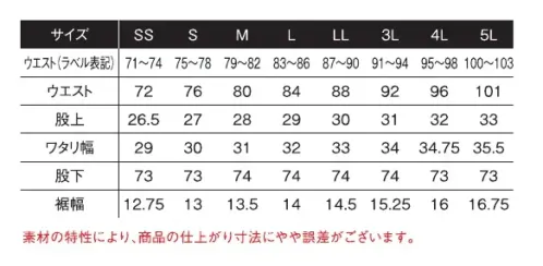 アイズフロンティア 5353J ヘビージャージージョガーパンツ ※この商品につきましては、在庫のある場合でもご注文後3～4日後の出荷が最短となります。あらかじめご了承のほどよろしくお願いいたします。Endless Evolution圧倒的人気モデルが更なるアップデート。不変のユーザビリティと飽くなきデザイン性の追求。その進化の歩みは止まらない。◆近年ニーズの高まりが止まらないジャージー素材のワークウェアのリニューアルモデルが登場。◆布帛素材にせまる密度感と優しい肌触りの二重編みジャージー素材を使用。より‘今’を表現するスポーティーカジュアルモデル。◆ベルトパッチや様々なプリント加工等、あらゆる世代を刺激するホップな要素が満載。オン・オフを問わず着用可能な超個性派ワークウェア。◆快適性の高いニット素材の特性はそのままに、高いストレッチ性とキックバック性をプラス。布帛素材とは違うニット素材特有の着心地を実現します。伸長率タテ約23％・ヨコ約24％、伸長回復率（1時間後）タテ約92％・ヨコ約94％◆生地の性能だけでなく、3Dパターンを取り入れ更なる動き易さアップを実現。◆抗ピリング性能4級・抗スナッグ性能4級、破裂強さ1000kpaを誇る、ニット素材の中では屈強な生地強度も持ち合わせます。（ボトムスとして問題のない破裂強さの数値は400kpa）◆プラスチック＆金属製ファスナー、ドット釦等は国産YKK社製を使用。細部にまで品質に拘っています。※この商品はご注文後のキャンセル、返品及び交換が出来ませんのでご注意くださいませ。 なお、この商品のお支払方法は、先払いのみにて承り、ご入金確認後の手配となります。 サイズ／スペック