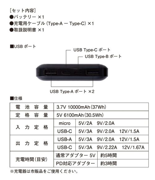 アイズフロンティア 90018 I'Zオリジナル・モバイルバッテリー ※この商品につきましては、在庫のある場合でもご注文後3～4日後の出荷が最短となります。予めご了承のほどよろしくお願い致します。FREEZING GEARPS100とS101のペルチェデバイスで使用可能なモバイルバッテリーです。【セット内容】・バッテリー×1・充電用ケーブル(Type-A Type-C)×1・取扱説明書×1※この商品はご注文後のキャンセル、返品及び交換が出来ませんのでご注意くださいませ。 なお、この商品のお支払方法は、先払いのみにて承り、ご入金確認後の手配となります。 サイズ／スペック