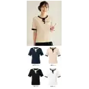 事務服JP オフィスウェア カットソー 神馬本店 SN100N フリルトリムカットソー（半袖）