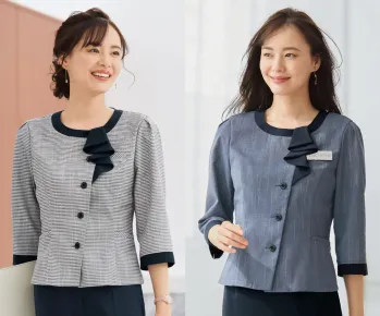 オフィスウェア 七分袖ジャケット 神馬本店 SN74L サマージャケット 事務服JP