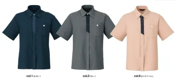 オフィスウェア 半袖シャツ 神馬本店 SS820L マルチプル着映えシャツ 事務服JP