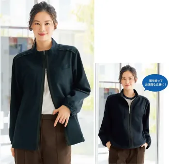 オフィスウェア 長袖ジャケット（ブルゾン・ジャンパー） 神馬本店 WN106J ジップアップジャケット 事務服JP