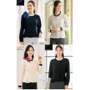 事務服JP オフィスウェア 長袖ブラウス 神馬本店 WN60B バイカラージョーゼットブラウス