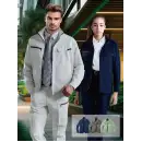 作業服JP 男女ペア 長袖ジャケット（ブルゾン・ジャンパー） 自重堂 73600 エコ静電ストレッチジャンパー