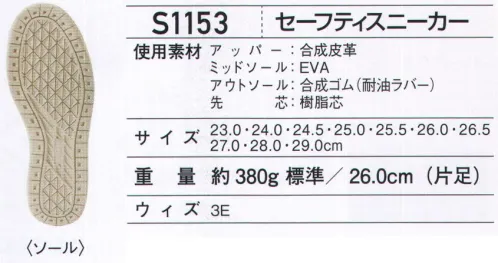 ホワイセル S1153 セーフティスニーカー Z-DRAGON着用するシーンを選ばない。カジュアルテイストのセーフティスニーカー。JSAA B種認定品着用するシーンを選ばない。カジュアルテイストのセーフティスニーカー。JSAA B種認定品●ベロ部分ブランドロゴ型押し●脱ぎ履きしやすい履き口●クッション性の高いEVAミッドソール●軽量※こちらの商品は取り寄せのため、ご注文から商品お届けまでに約4～5営業日（土日祝祭日除く）程の期間をいただいております。 ※「11 ネービー」は販売を終了致しました。 サイズ／スペック