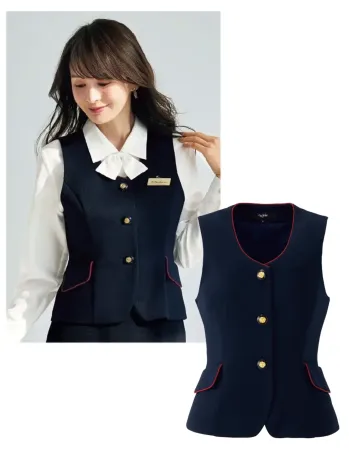 インフォメーション・ショールーム ベスト ジョア 11755-1 ベスト 事務服JP