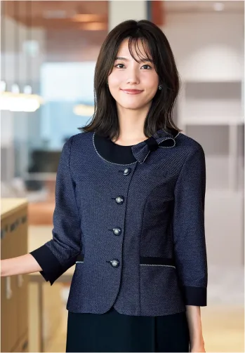 オフィスウェア オーバーブラウス ジョア 26775-1 七分袖オーバーブラウス 事務服JP