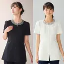 事務服JP インフォメーション・ショールーム 半袖ジャケット（ブルゾン・ジャンパー） ジョア 41695 チュニックジャケット