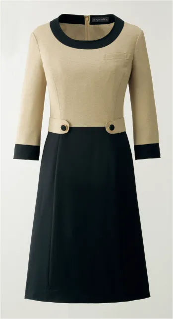 インフォメーション・ショールーム 七分（八分）袖ワンピース ジョア 61520  事務服JP