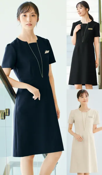 インフォメーション・ショールーム 半袖ワンピース ジョア 62056  事務服JP