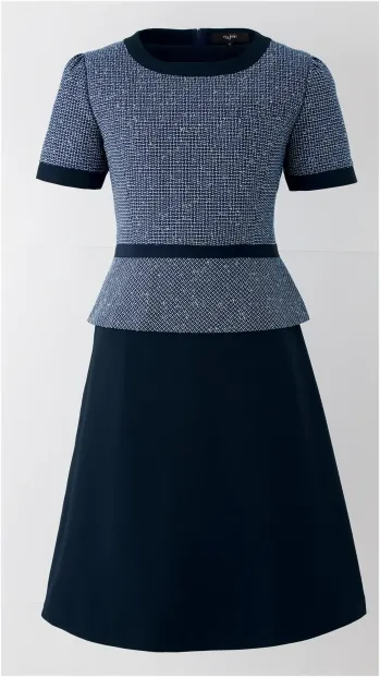 オフィスウェア 半袖ワンピース ジョア 62130-1 ワンピース 事務服JP