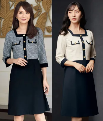 オフィスウェア 七分（八分）袖ワンピース ジョア 66720  事務服JP