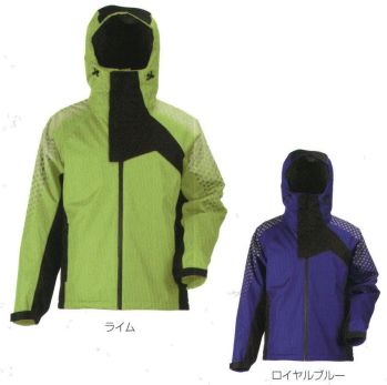 カジメイク 5420 防水防寒ジャケット 流行の左右非対称なデザインを取り入れた防水防寒ジャケット。