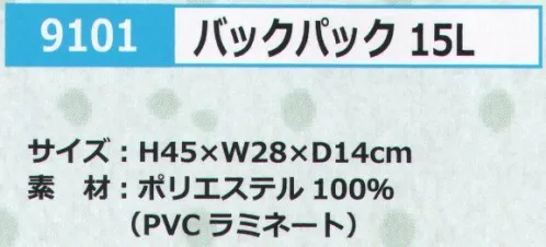 カジメイク 9101 バックパック 15L FORECAST®シンプルで実用的なバッグシリーズサイドメッシュポケットつき。底部分はブラックの配色。 サイズ／スペック