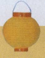 祭り小物 提灯 上西産業 47 提灯（ビニール製）六寸丸（黄） 祭り用品jp