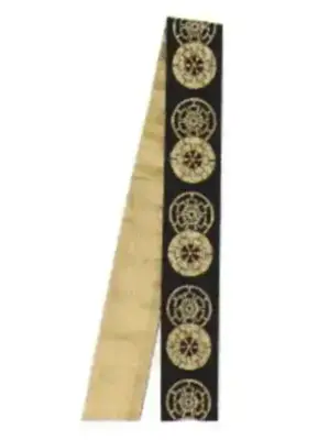 金襴袢天帯（金黒源氏車）